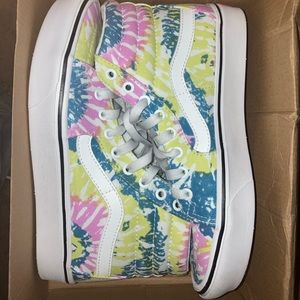 Multi color vans. Size 8